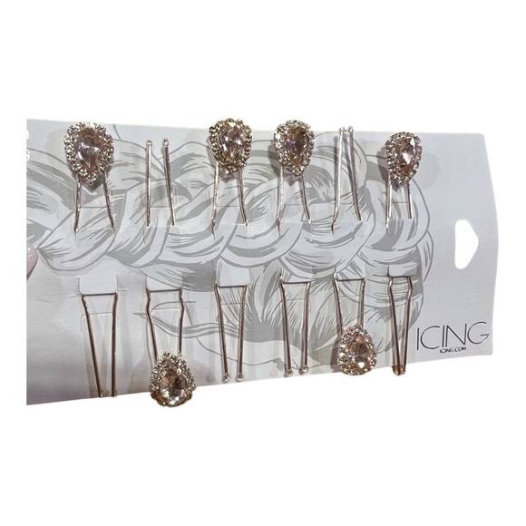 NWT Stunning Laura crystal gold jewelry 4pc Set - Picture 3 of 11